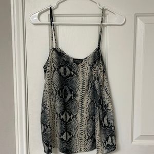 Snake skin printed tank top